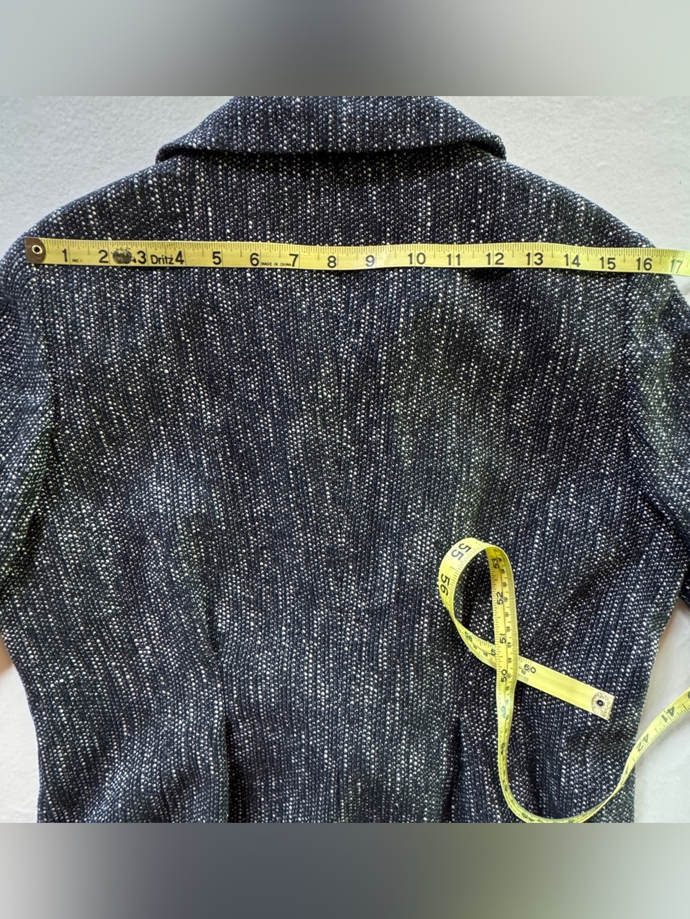 Talbots Black White Tweed Cropped Jacket 3/4 Sleeves Lined Tie Belt (12P) - Picture 12 of 17